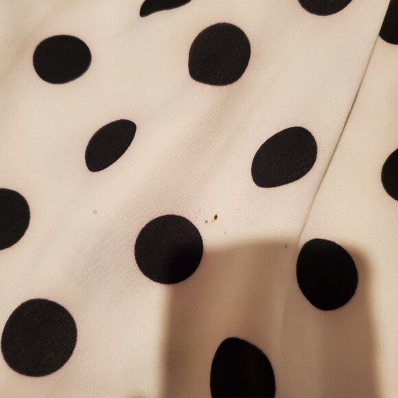 NWT Crystal Doll Cutout Fit and Flare Polka Dot Dress Black White Junior's 5 - Picture 4 of 8